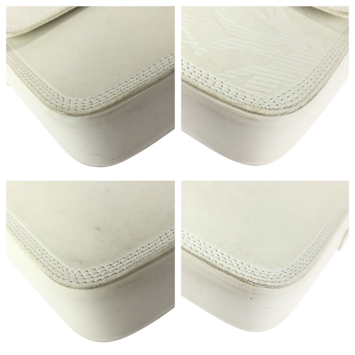 Loewe Anagram White Off Gold Leather Shoulder Bag Pochette — view 3