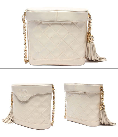 Chanel Chain Shoulder Bag Vanity Case Gold Quilted Single Lambskin — view 2