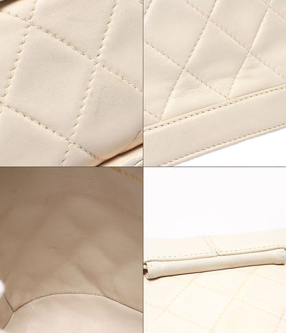 Chanel Chain Shoulder Bag Vanity Case Gold Quilted Single Lambskin — view 8