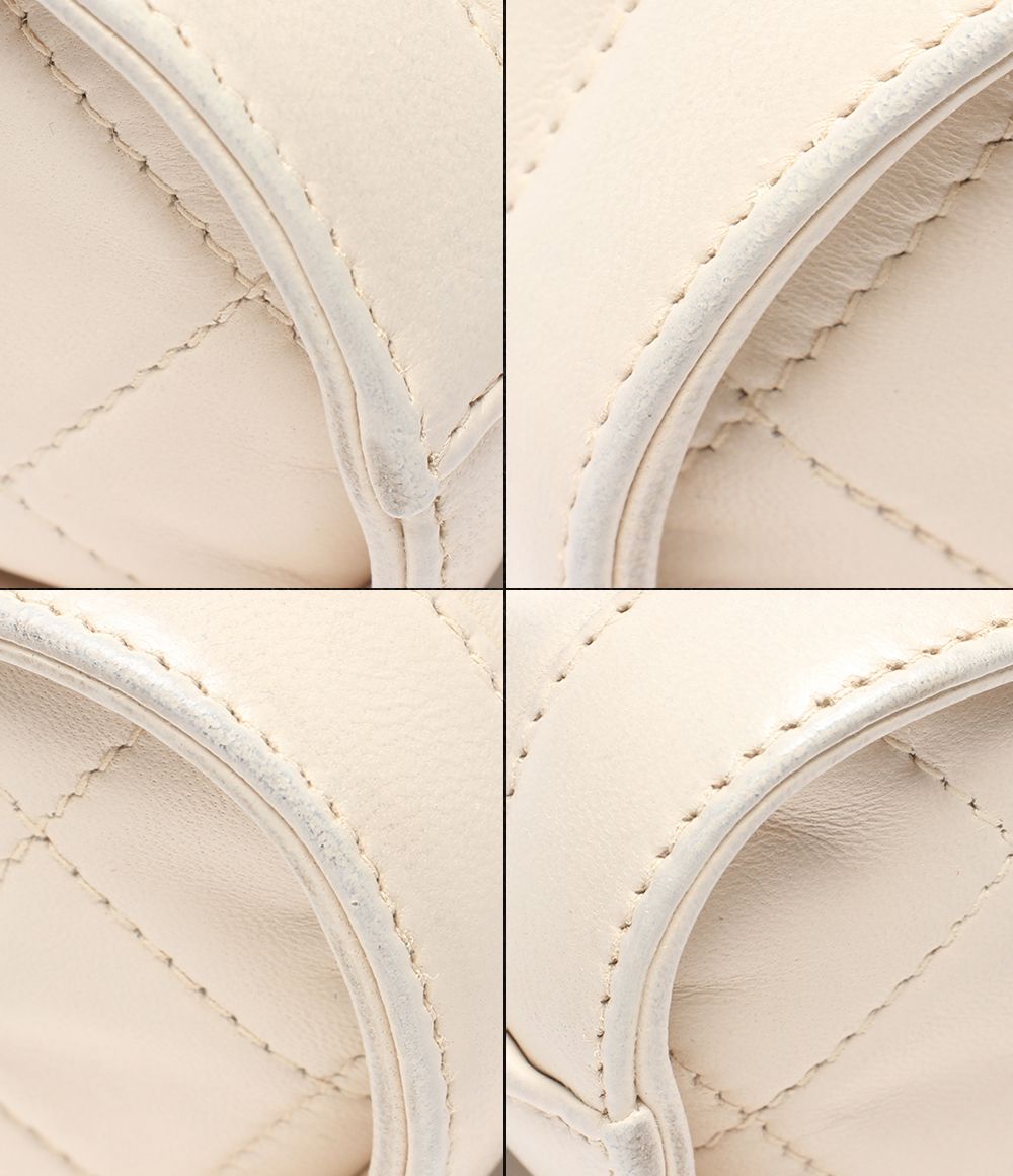 Chanel Chain Shoulder Bag Vanity Case Gold Quilted Single Lambskin — view 5