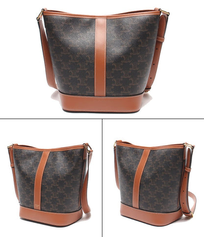Celine Shoulder Bag Crossbody Small Bucket Triomphe Canvas — view 2