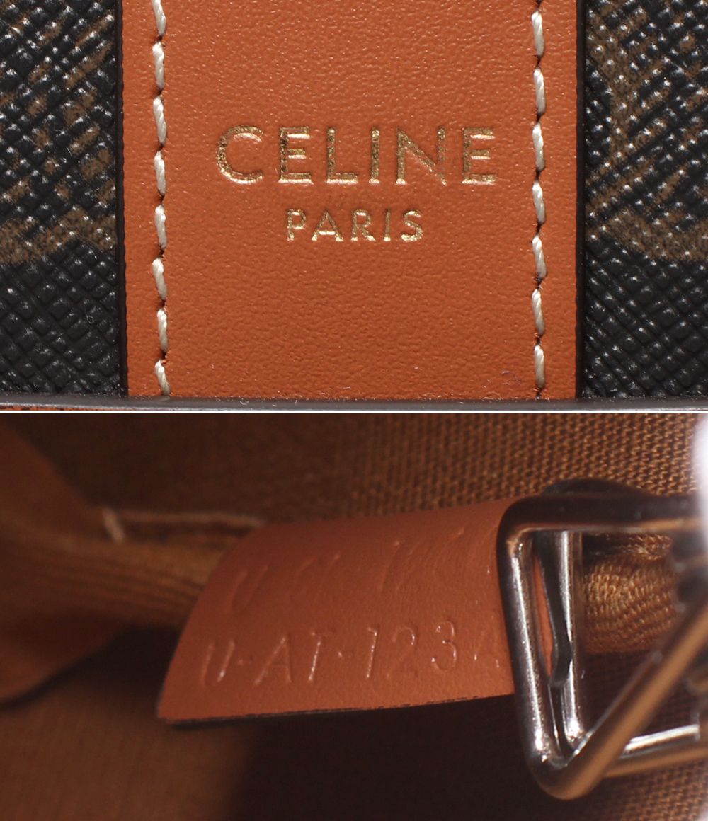 Celine Shoulder Bag Crossbody Small Bucket Triomphe Canvas — view 4