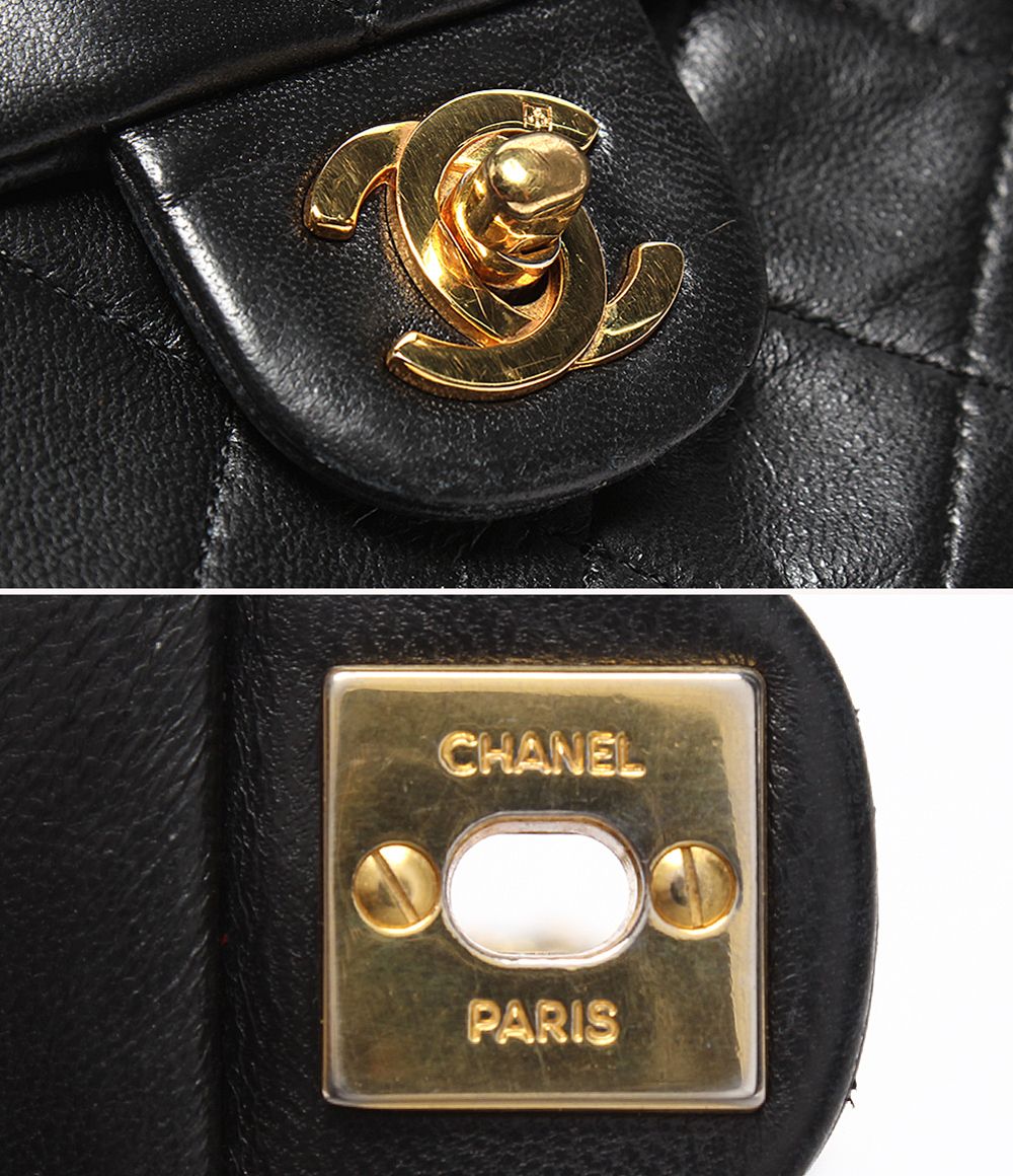 Chanel Chain Shoulder Bag Gold Quilted 20 Single Flap — view 6