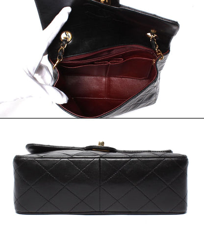 Chanel Chain Shoulder Bag Gold Quilted 20 Single Flap — view 3