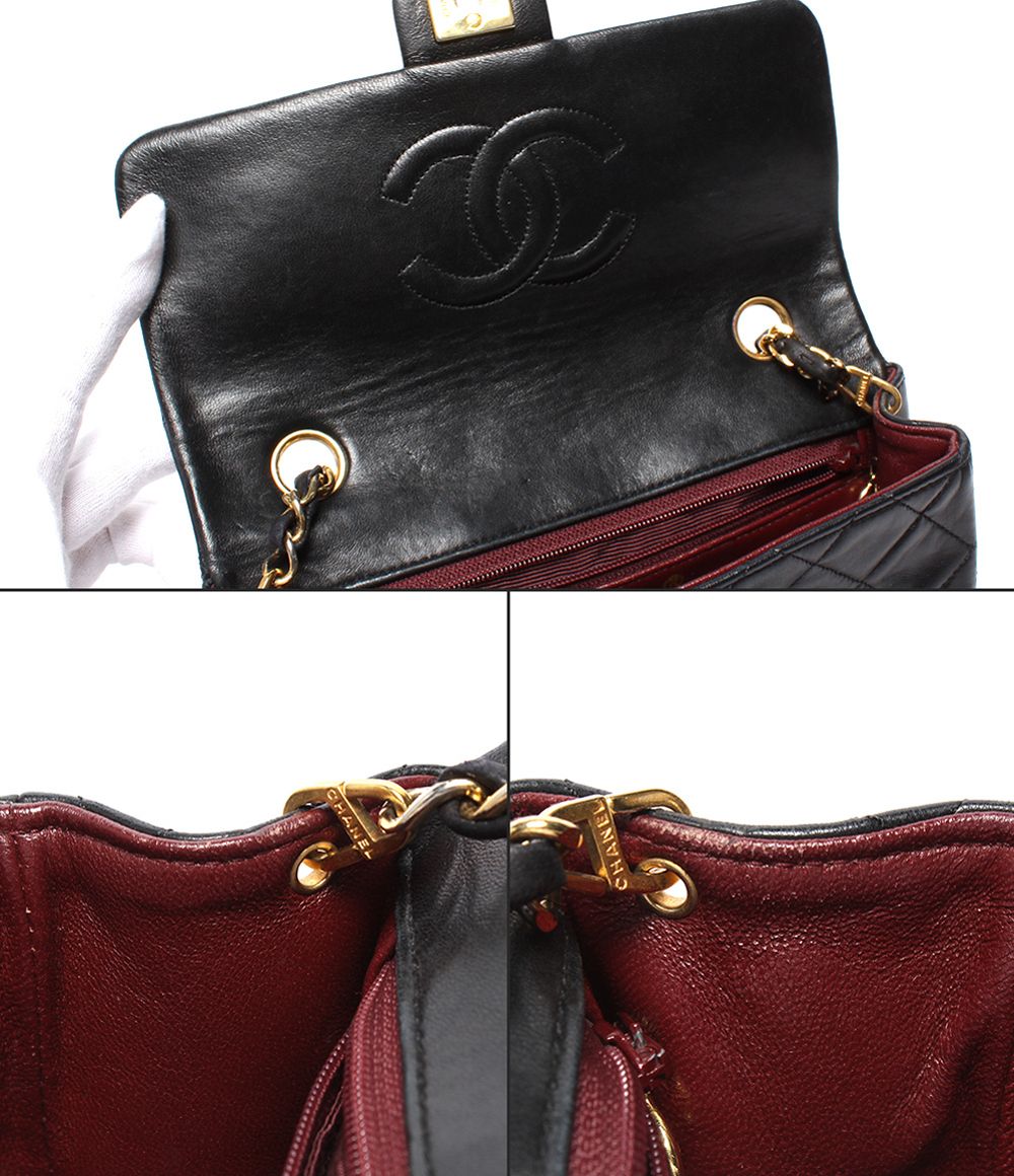Chanel Chain Shoulder Bag Gold Quilted 20 Single Flap — view 8