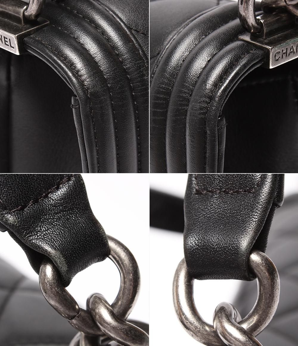 Chanel Chain Shoulder Bag Vintage Silver Smooth Leather No 19 Body 25 — view 7