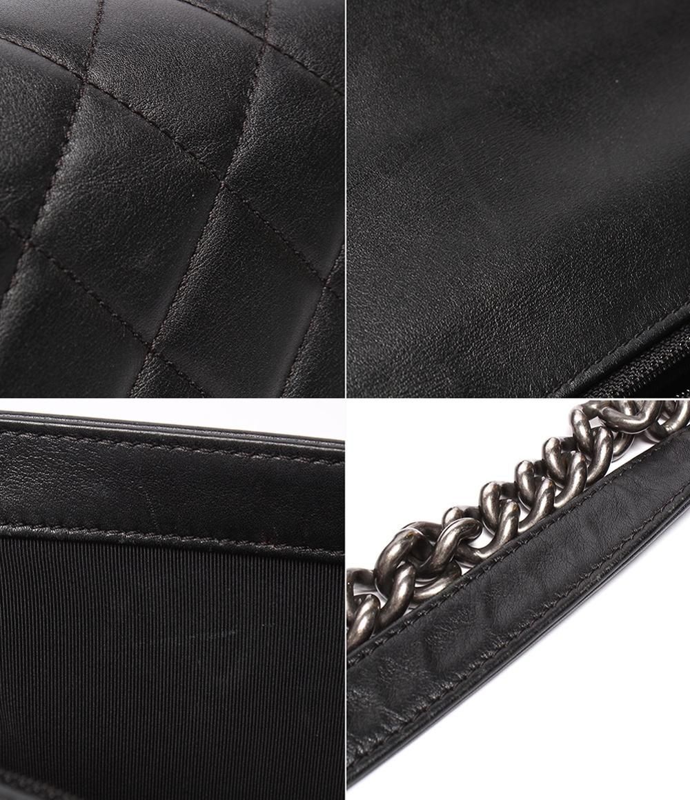 Chanel Chain Shoulder Bag Vintage Silver Smooth Leather No 19 Body 25 — view 8