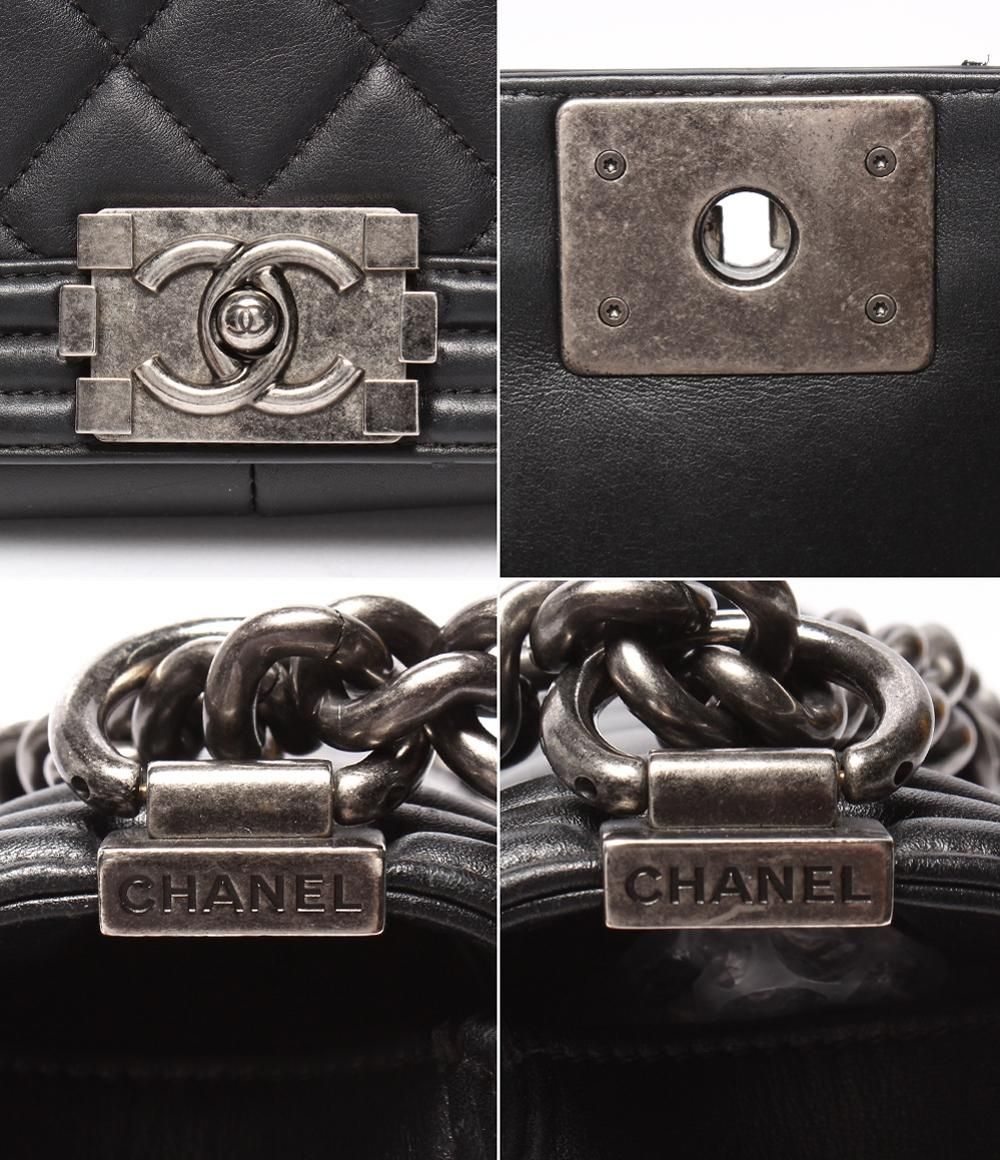 Chanel Chain Shoulder Bag Vintage Silver Smooth Leather No 19 Body 25 — view 6