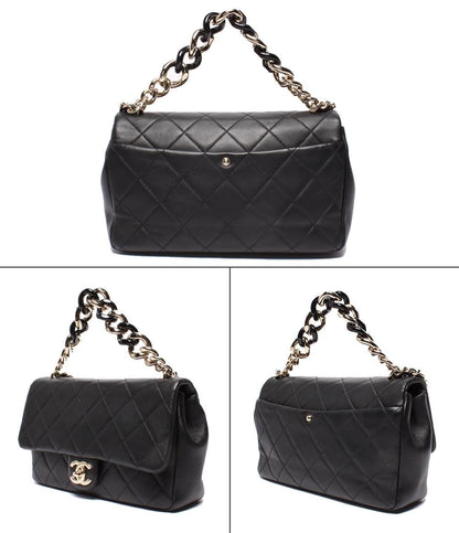 Chanel 2-Way Chain Shoulder Bag Quilted Lambskin Gold — view 2