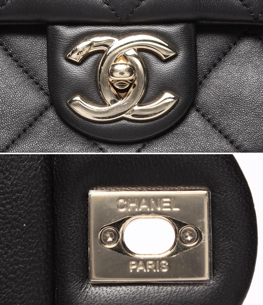 Chanel 2-Way Chain Shoulder Bag Quilted Lambskin Gold — view 6