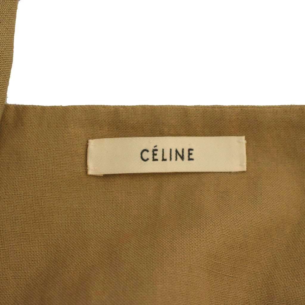 Celine Phoebe Philo Era Dress Knee Length Sleeveless Cotton Linen 34 Brown — view 4