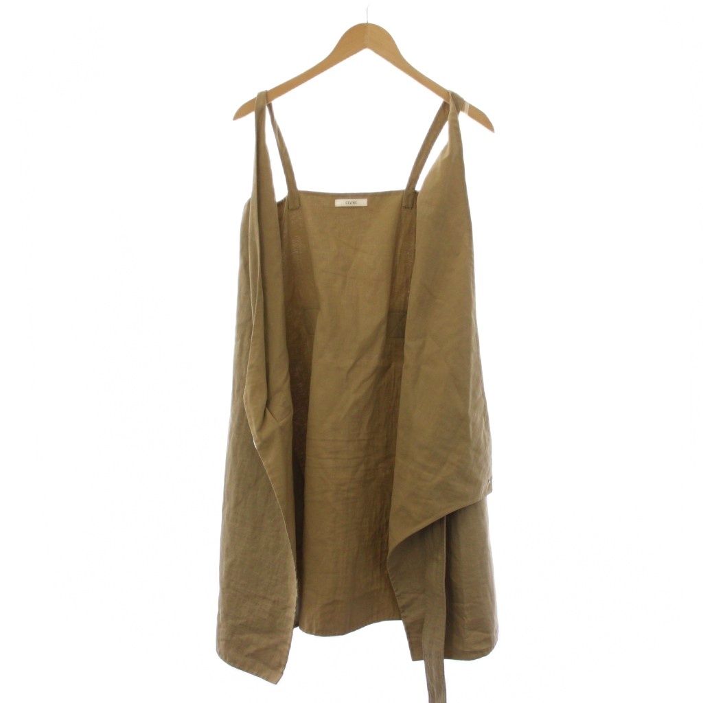Celine Phoebe Philo Era Dress Knee Length Sleeveless Cotton Linen 34 Brown — view 5