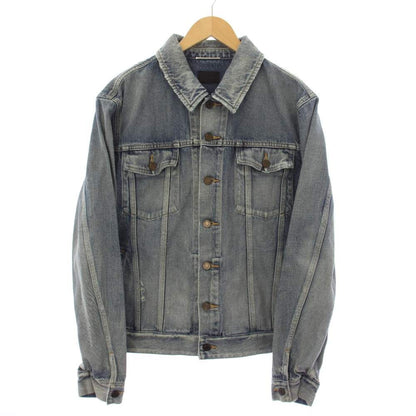 Saint Laurent Paris Denim Jacket Distressed 50 Blue