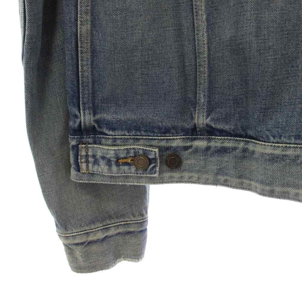 Saint Laurent Paris Denim Jacket Distressed 50 Blue — view 5