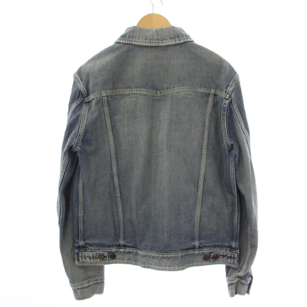 Saint Laurent Paris Denim Jacket Distressed 50 Blue — view 2