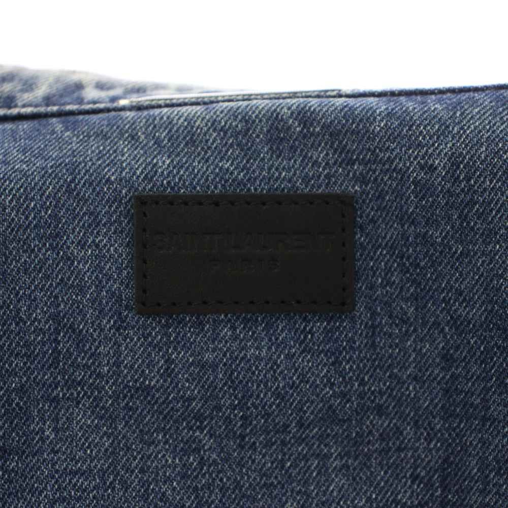 Saint Laurent Paris Denim Jacket Distressed 50 Blue — view 6