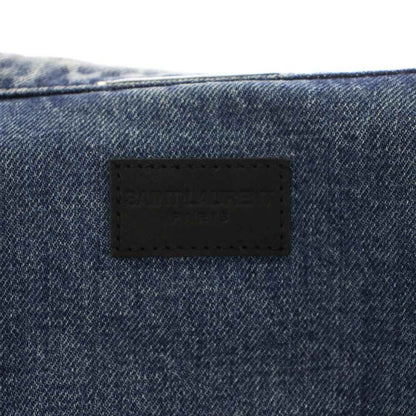 Saint Laurent Paris Denim Jacket Distressed 50 Blue — view 6