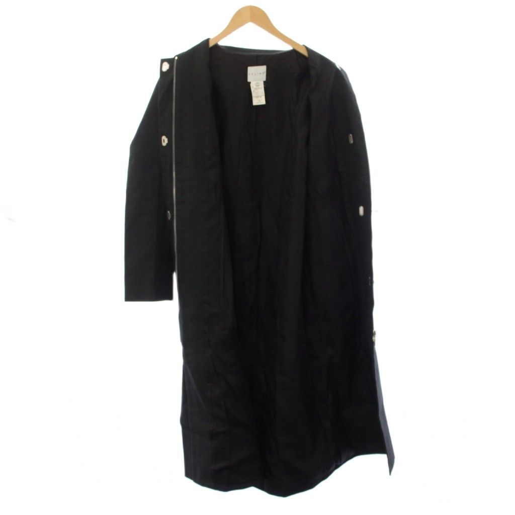 Celine Stand Collar Coat Long 40 Black — view 5