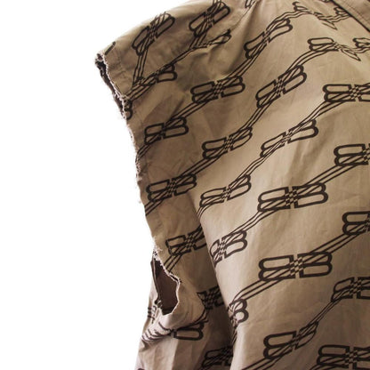 Balenciaga BB Monogram License Logo Cotton Poplin Shirtdress Shirt Dress — view 5