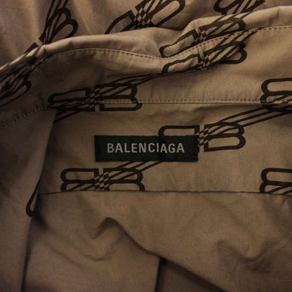 Balenciaga BB Monogram License Logo Cotton Poplin Shirtdress Shirt Dress — view 6