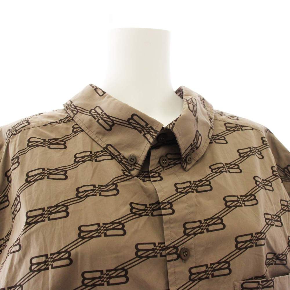 Balenciaga BB Monogram License Logo Cotton Poplin Shirtdress Shirt Dress — view 4