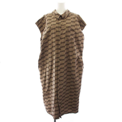 Balenciaga BB Monogram License Logo Cotton Poplin Shirtdress Shirt Dress