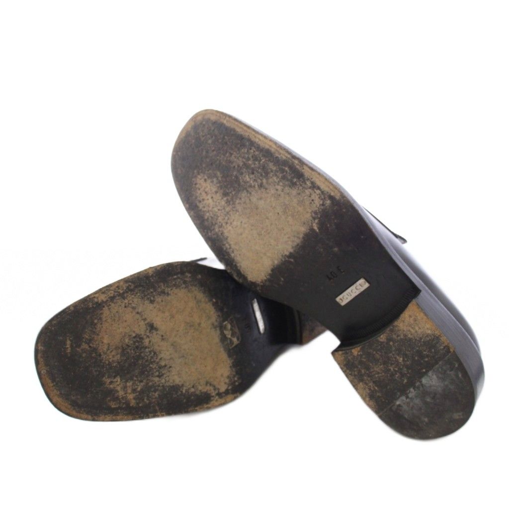 Gucci Horsebit Loafers Leather 40 Black TK — view 7