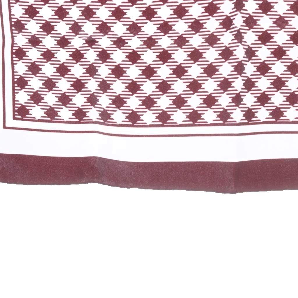 Miu Miu Miu Printed Twill Silk Scarf All Over Pattern Red White — view 4