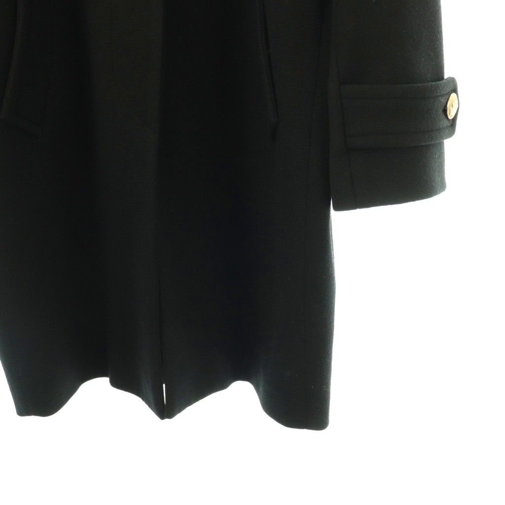Balenciaga Wool Stencil Color Coat Long 34 Black HS — view 6