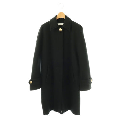 Balenciaga Wool Stencil Color Coat Long 34 Black HS