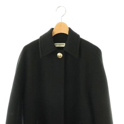 Balenciaga Wool Stencil Color Coat Long 34 Black HS — view 4
