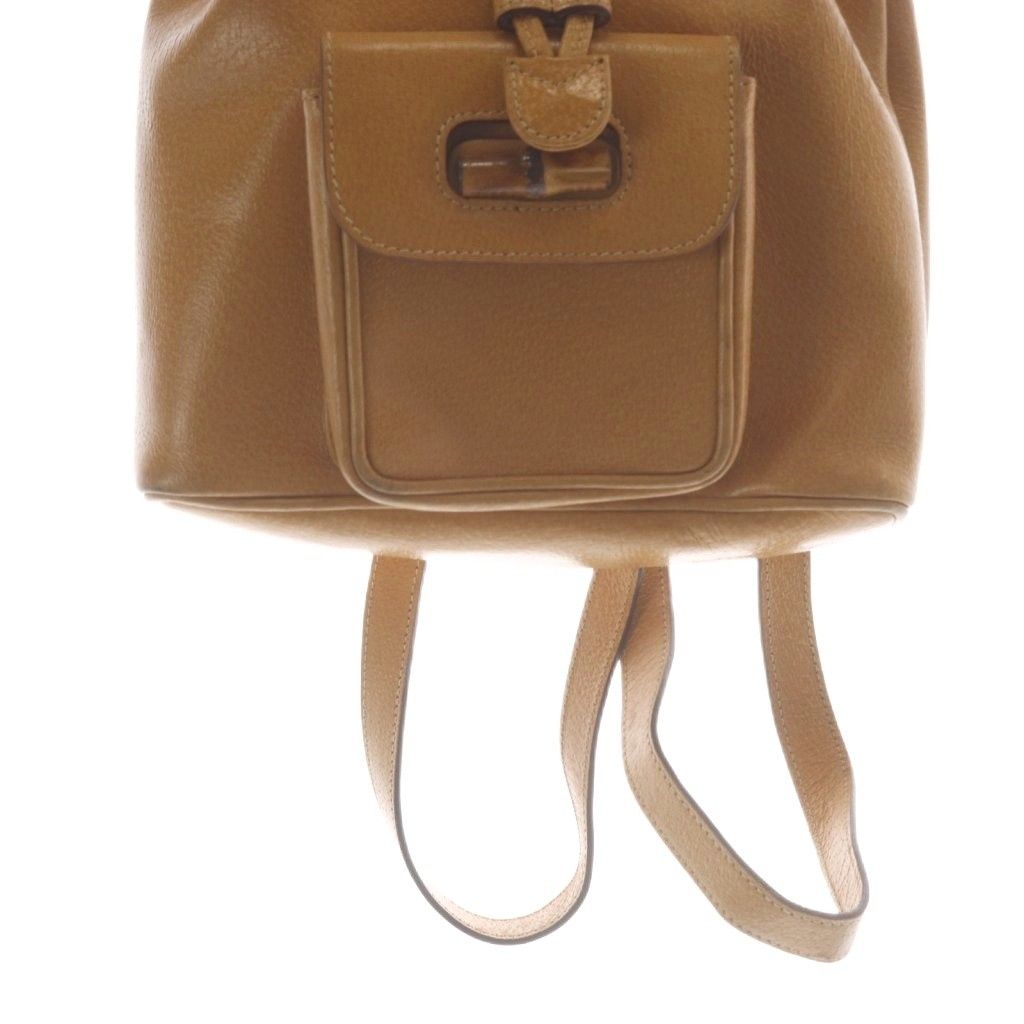 Gucci Bamboo Leather Backpack Brown — view 4