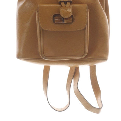 Gucci Bamboo Leather Backpack Brown — view 4