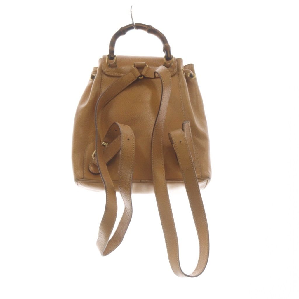 Gucci Bamboo Leather Backpack Brown — view 2