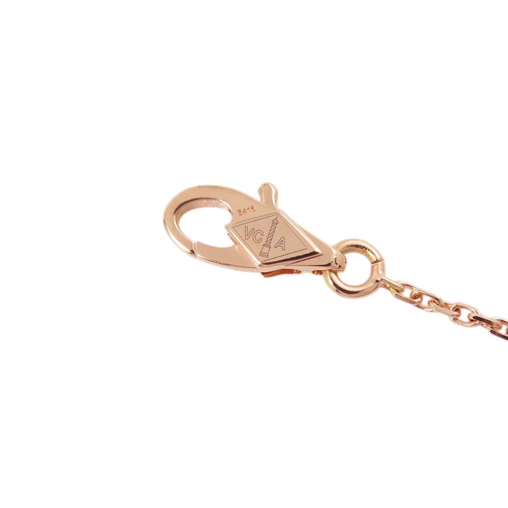 Van Cleef & Arpels Necklace Sweet Alhambra Pendant Carnelian 18k Pink Gold — view 7