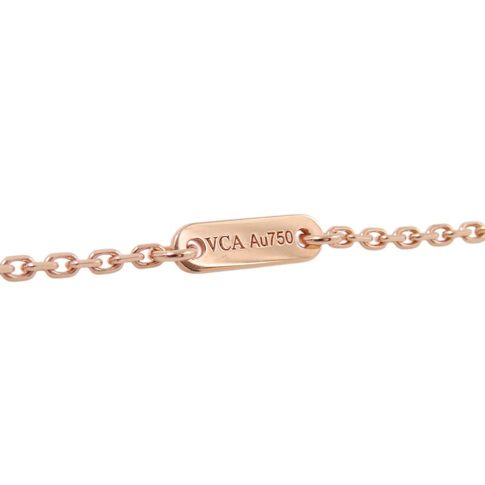 Van Cleef & Arpels Necklace Sweet Alhambra Pendant Carnelian 18k Pink Gold — view 8