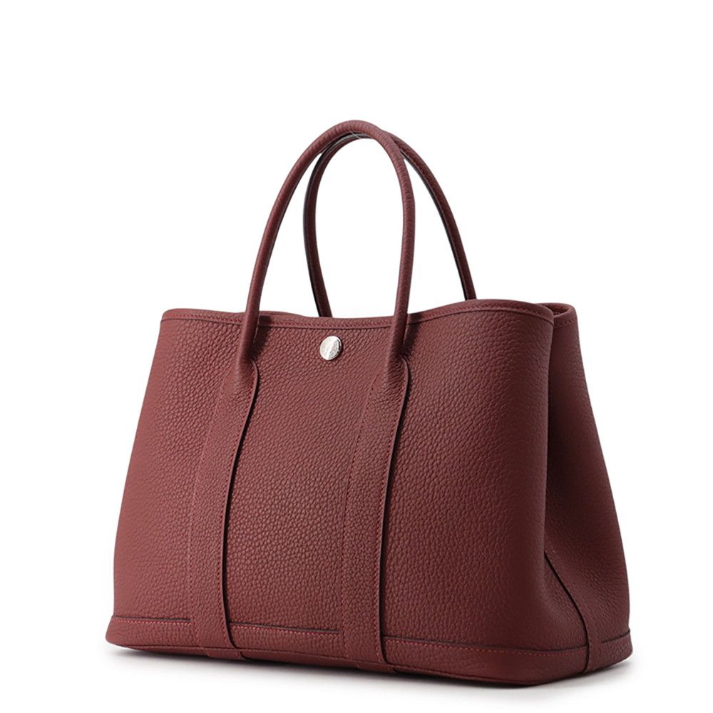 Hermes Tote Garden Party TPM Rouge Ash Silver Negonda — view 2