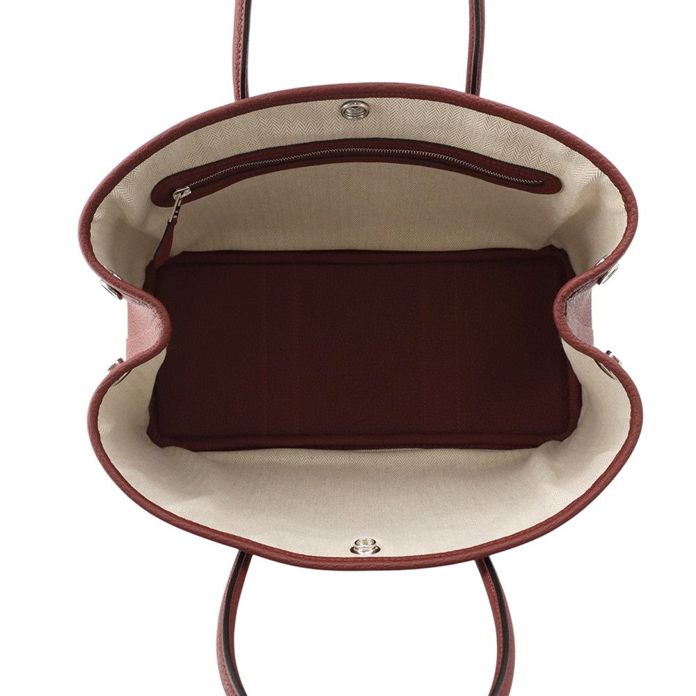 Hermes Tote Garden Party TPM Rouge Ash Silver Negonda — view 5