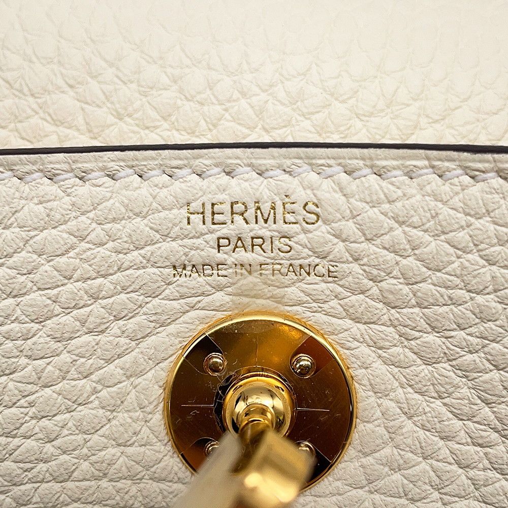 Hermes Lindy Mini Cles Mu Gold Taurillon Clemence 2-Way Shoulder Bag — view 9
