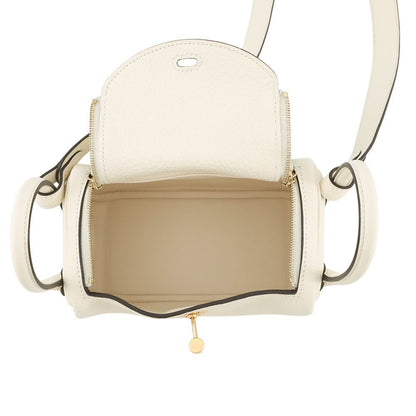 Hermes Lindy Mini Cles Mu Gold Taurillon Clemence 2-Way Shoulder Bag — view 5
