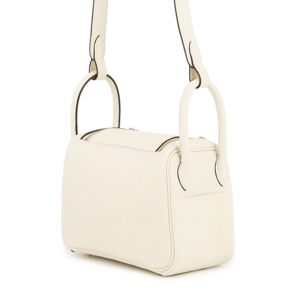 Hermes Lindy Mini Cles Mu Gold Taurillon Clemence 2-Way Shoulder Bag — view 2