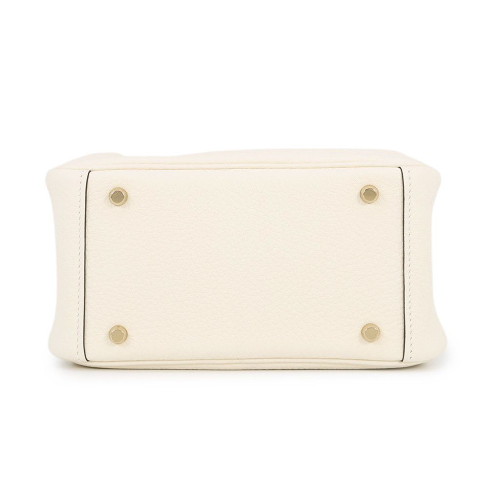 Hermes Lindy Mini Cles Mu Gold Taurillon Clemence 2-Way Shoulder Bag — view 3