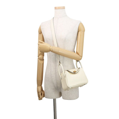 Hermes Lindy Mini Cles Mu Gold Taurillon Clemence 2-Way Shoulder Bag — view 4