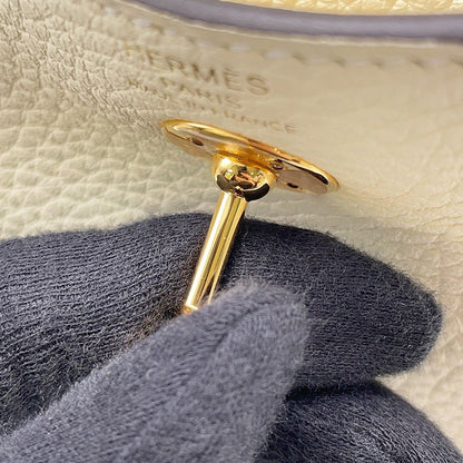 Hermes Lindy Mini Cles Mu Gold Taurillon Clemence 2-Way Shoulder Bag — view 8