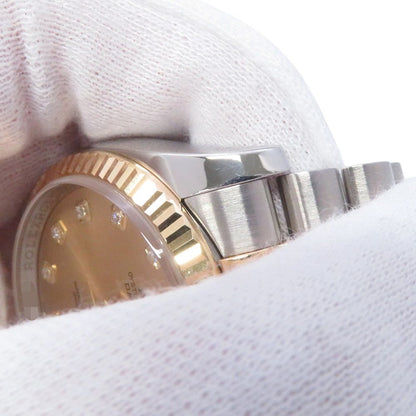 Rolex Datejust Number SS 18k Yellow Gold Watch Champagne Dial Diamond — view 5