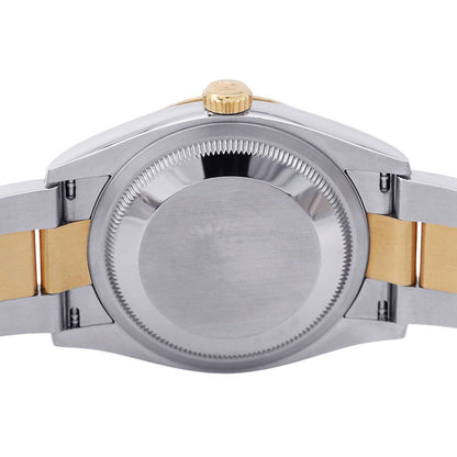 Rolex Datejust SS 18k Yellow Gold Roulette Silver Dial VI IX Diamond — view 3