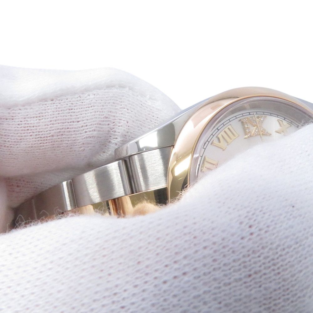 Rolex Datejust SS 18k Yellow Gold Roulette Silver Dial VI IX Diamond — view 5