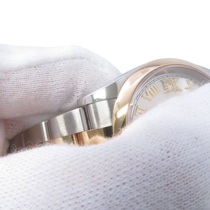 Rolex Datejust SS 18k Yellow Gold Roulette Silver Dial VI IX Diamond — view 5