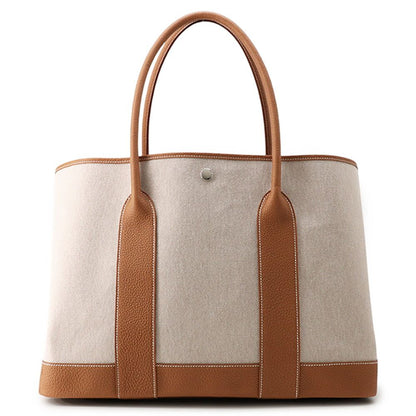 Hermes Tote Neo Garden 41 Voyage Gold Ecru Silver Toile Ash Negonda