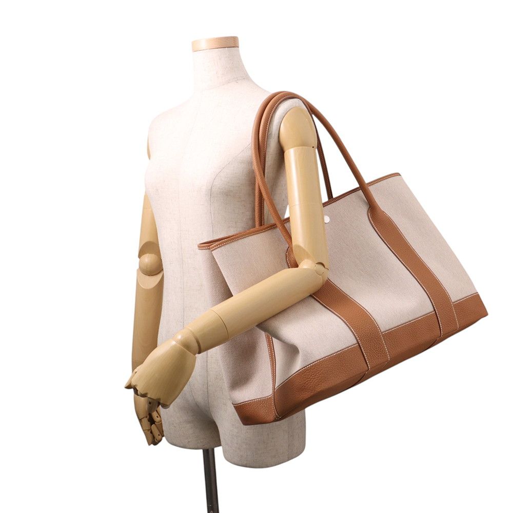 Hermes Tote Neo Garden 41 Voyage Gold Ecru Silver Toile Ash Negonda — view 4